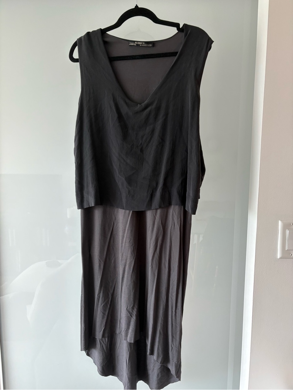 Vintage All Saints Charcoal Layered Dress